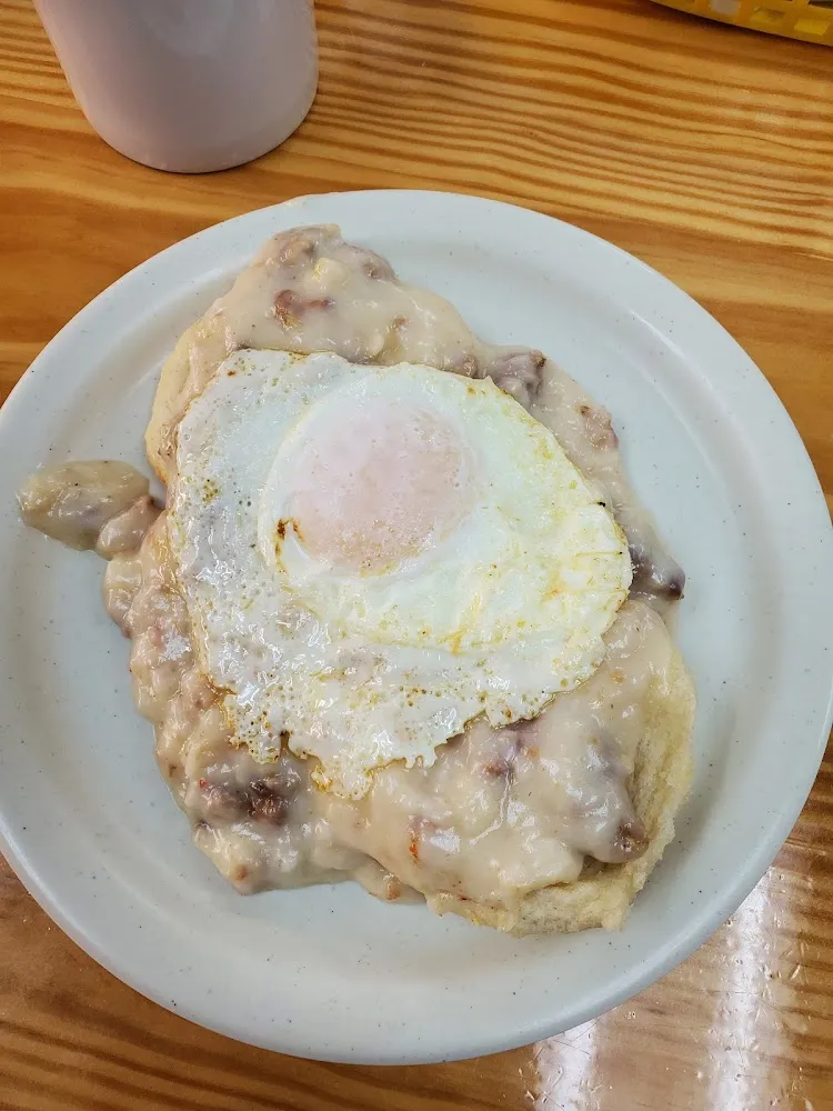 Biscuit & Gravy and Fried Egg