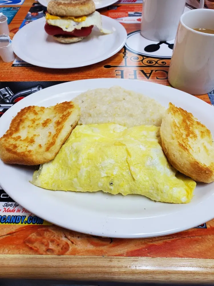 Grilled Biscuit Veggie Omelet