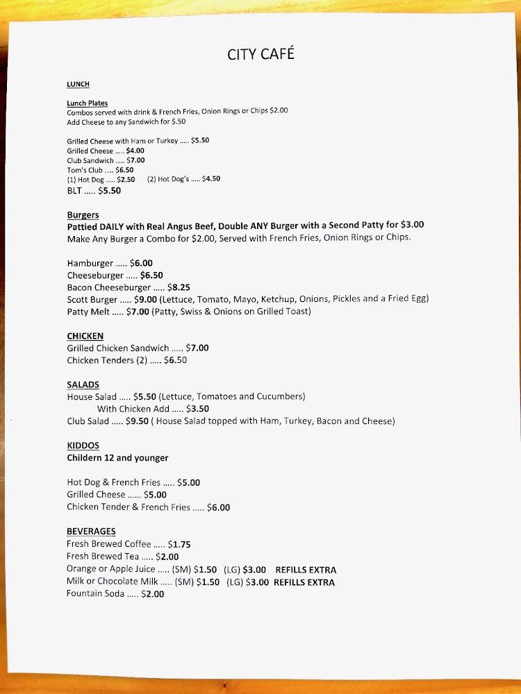 City Cafe Menu image 2